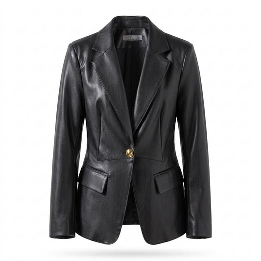 Lederjacken Outlet24 - Zalek | Tailliert Glatt Lederjacke Damen