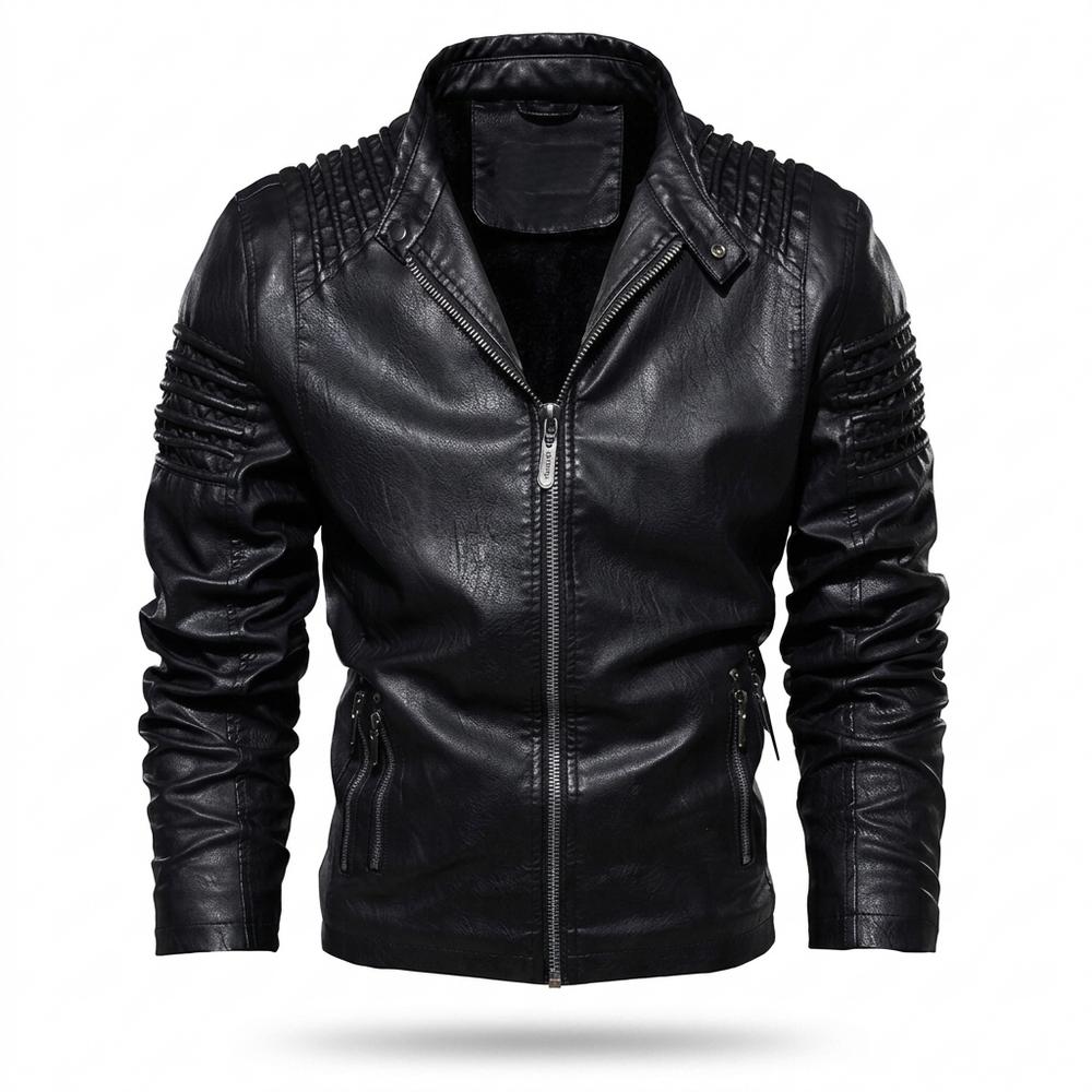 Lederjacken Outlet24 - Vofok | Gefüttert Gesteppt Lederjacke Herren