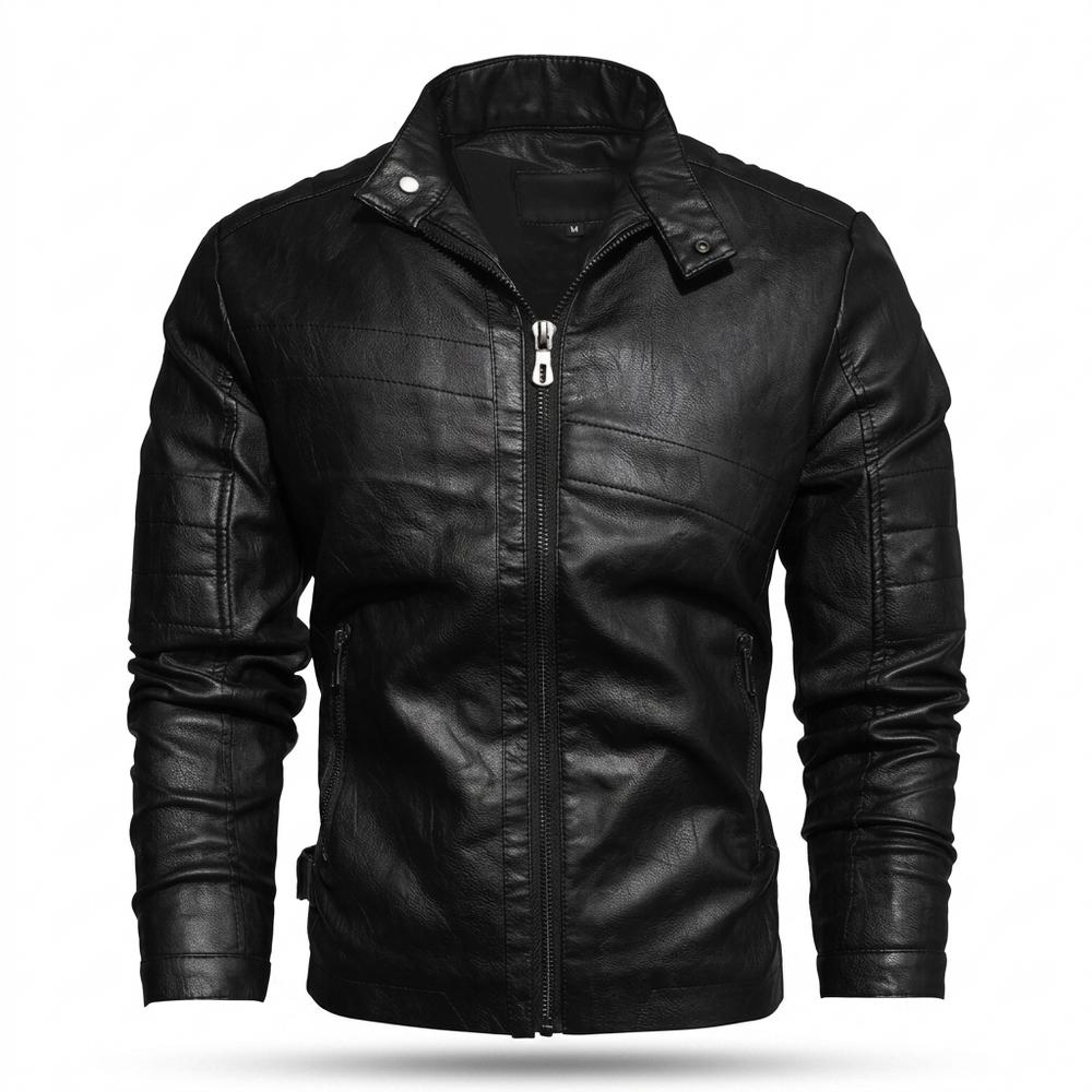 Lederjacken Outlet24 - Dunod | Tailliert Gesteppt Lederjacke Herren