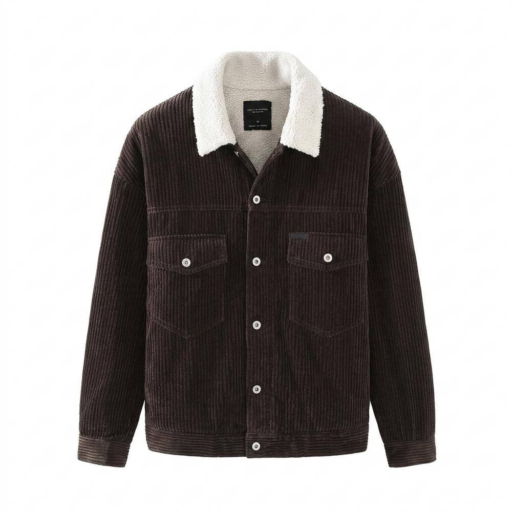 Lederjacken Outlet24 - Lurin | Gefüttert Gerippt Jacke Unisex