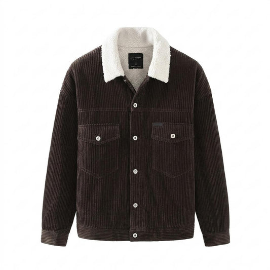 Lederjacken Outlet24 - Lurin | Gefüttert Gerippt Jacke Unisex