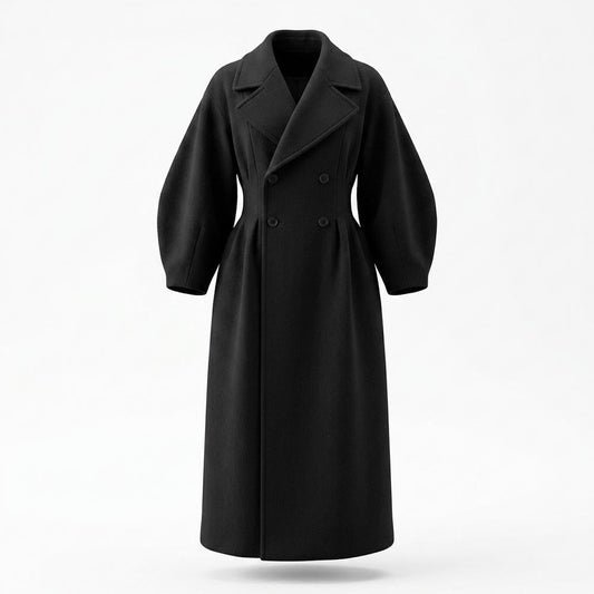 Lederjacken Outlet24 - Yelid | Tailliert Voluminös Mantel Damen