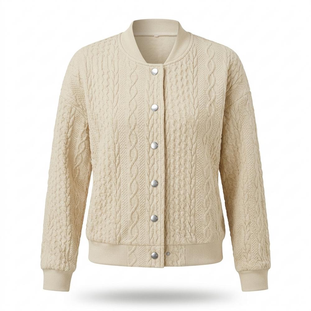 Lederjacken Outlet24 - Mikot | Strukturiert Gestrickt Jacke Damen