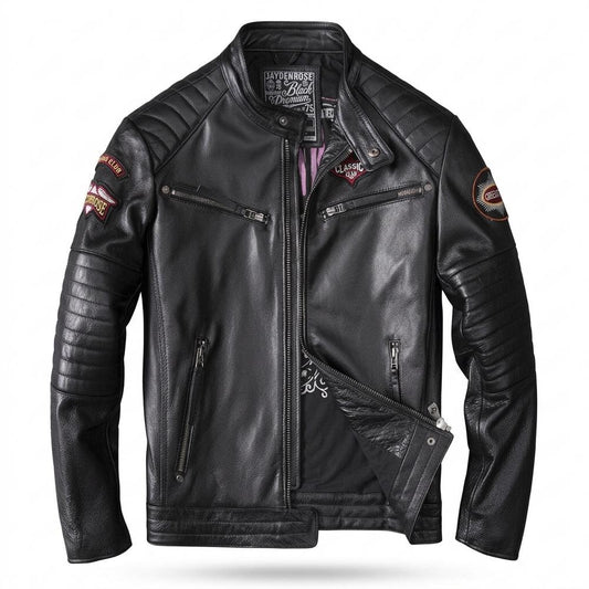 Lederjacken Outlet24 - Notok | Gesteppte Genarbte Lederjacke Herren