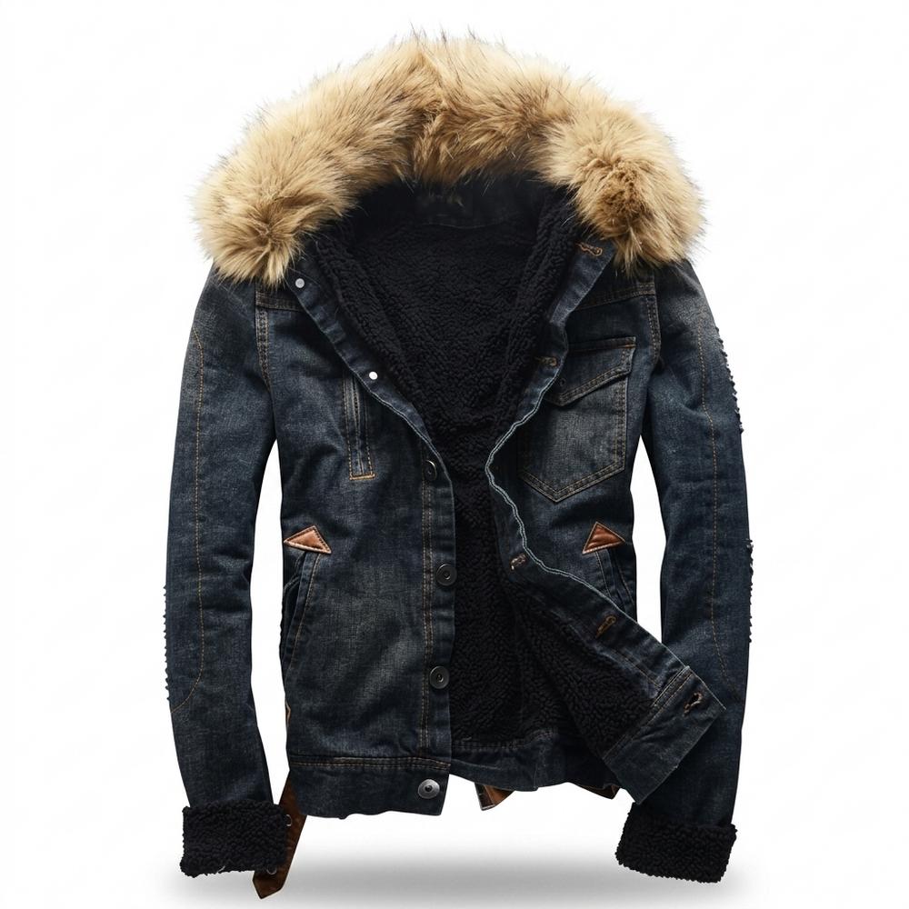 Lederjacken Outlet24 - Ribin | Gefüttert Geknöpft Jacke Herren