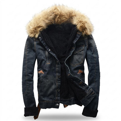 Lederjacken Outlet24 - Ribin | Gefüttert Geknöpft Jacke Herren