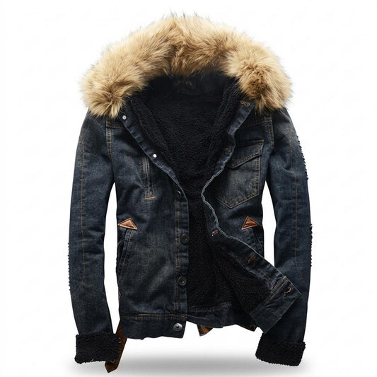 Lederjacken Outlet24 - Ribin | Gefüttert Geknöpft Jacke Herren