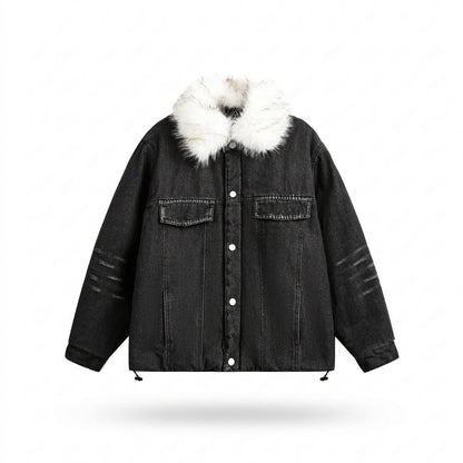 Lederjacken Outlet24 - Sozal | Pelzbesetzt Gewaschen Jacke Unisex