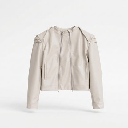 Lederjacken Outlet24 - Vilal | Glatt Tailliert Lederjacke Damen