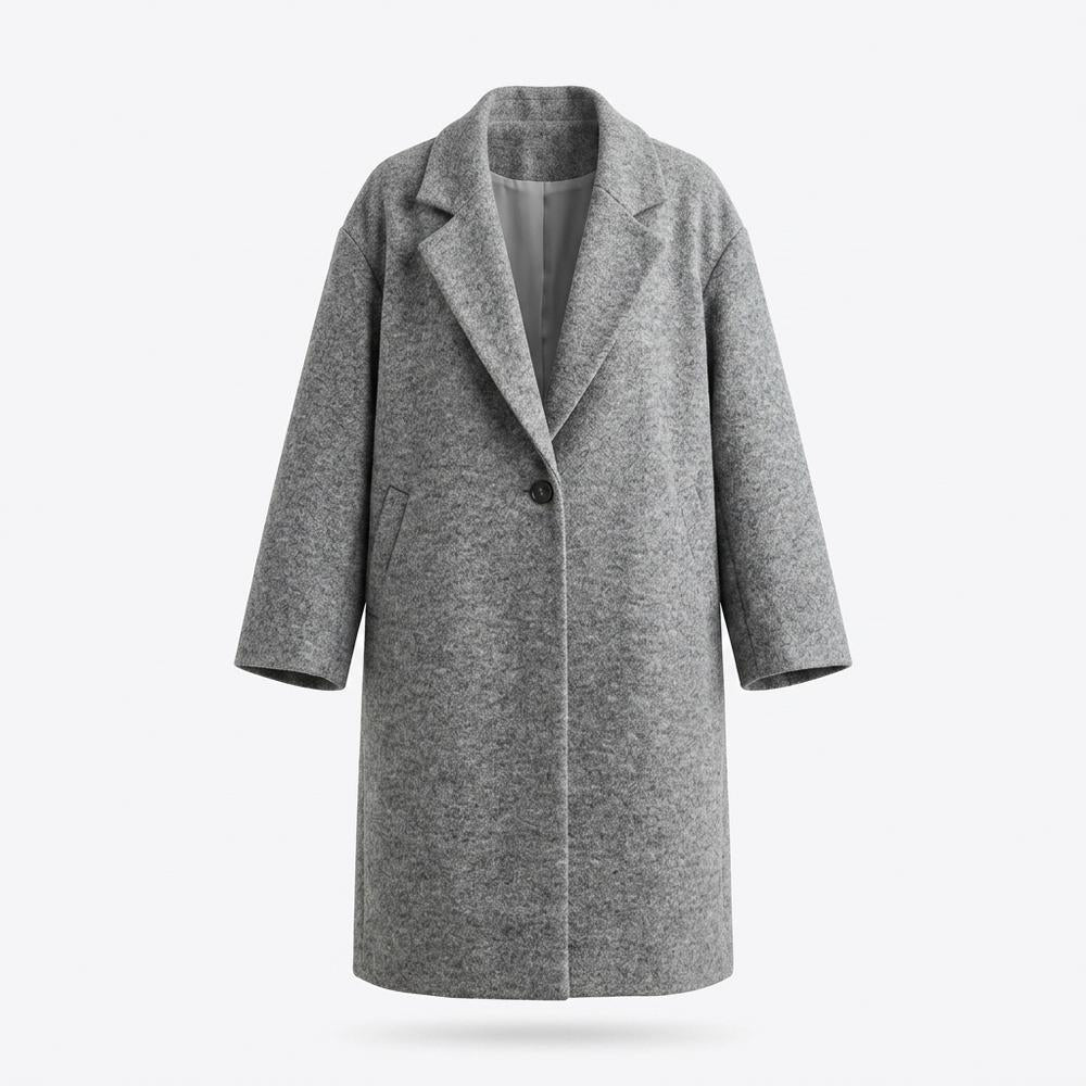 Lederjacken Outlet24 - Eirik | Meliert Langgeschnitten Mantel Damen