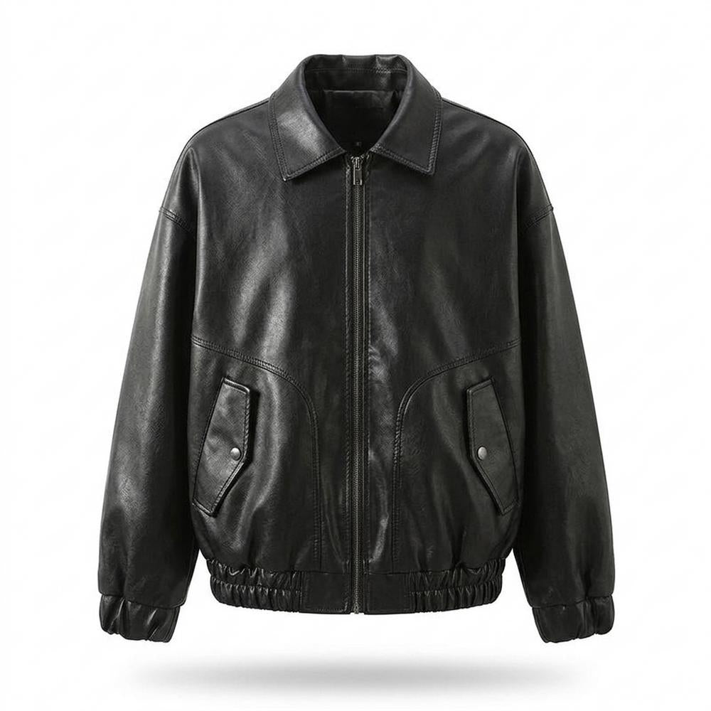Lederjacken Outlet24 - Nupuv | Reißverschluss Blouson Lederjacke Unisex