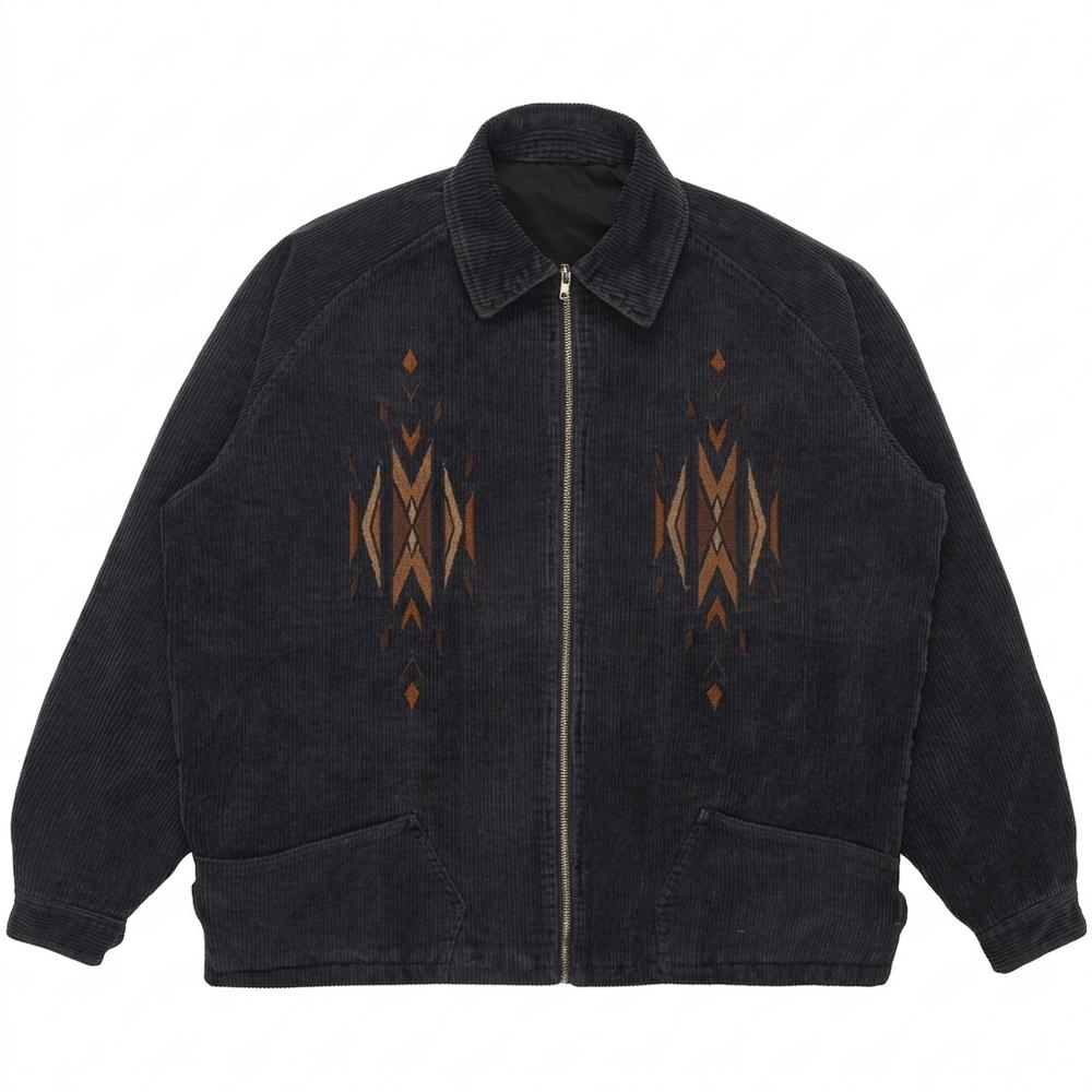 Lederjacken Outlet24 - Yepan | Bestickte Cord Jacke Unisex