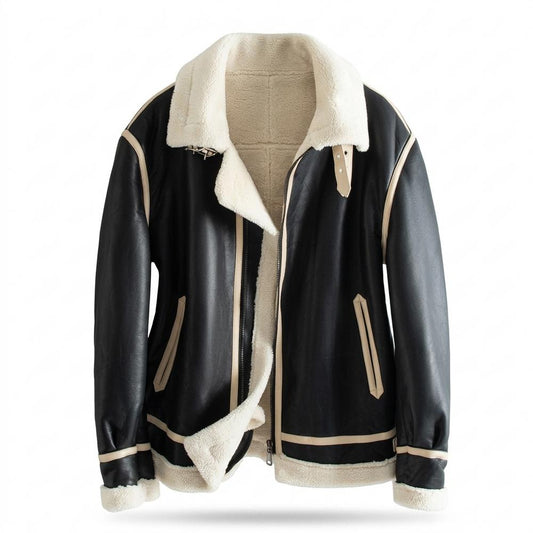 Lederjacken Outlet24 - Sifon | Gefüttert Abgesetzt Lederjacke Unisex