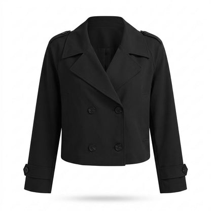 Lederjacken Outlet24 - Remot | Doppelreihige Kurzgeschnittene Jacke Damen