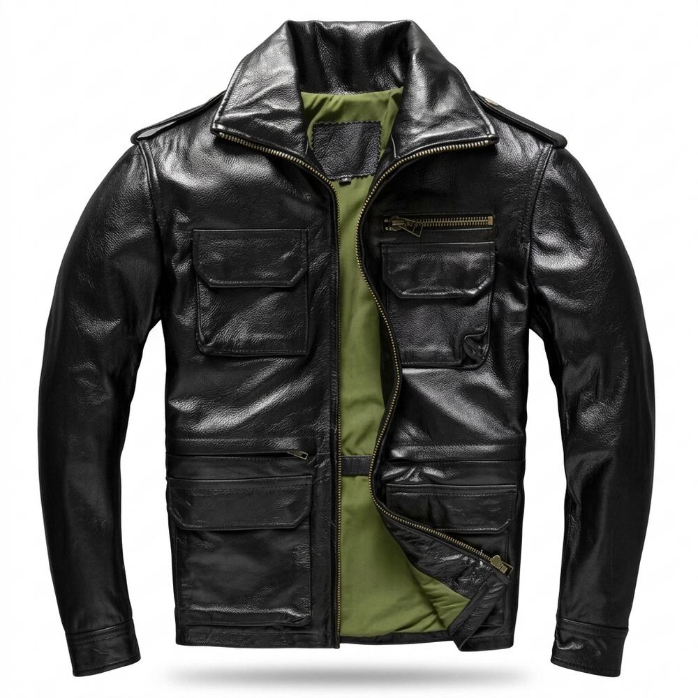 Lederjacken Outlet24 - Yimos | Gefütterte Funktionale Lederjacke Herren