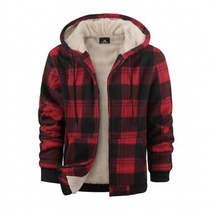 Lederjacken Outlet24 - Eawin | Gefüttert Kariert Hoodie Herren