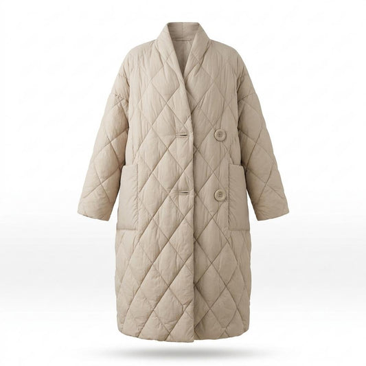 Lederjacken Outlet24 - Verak | Gesteppt Lang Mantel Damen