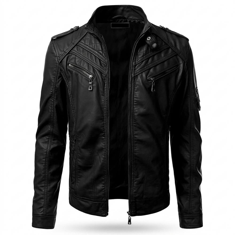 Lederjacken Outlet24 - Motot | Gesteppt Tailliert Lederjacke Herren