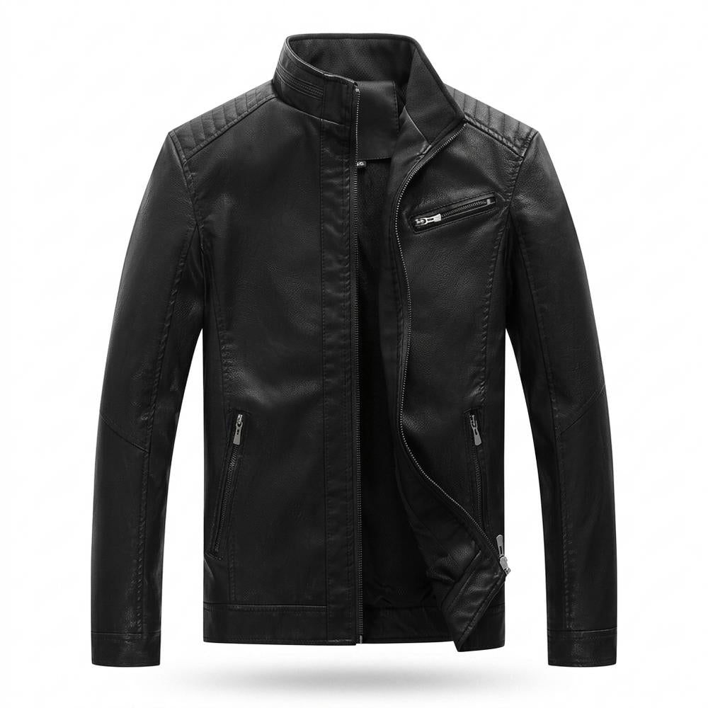 Lederjacken Outlet24 - Mibat | Gefüttert Hochgeschlossen Lederjacke Herren