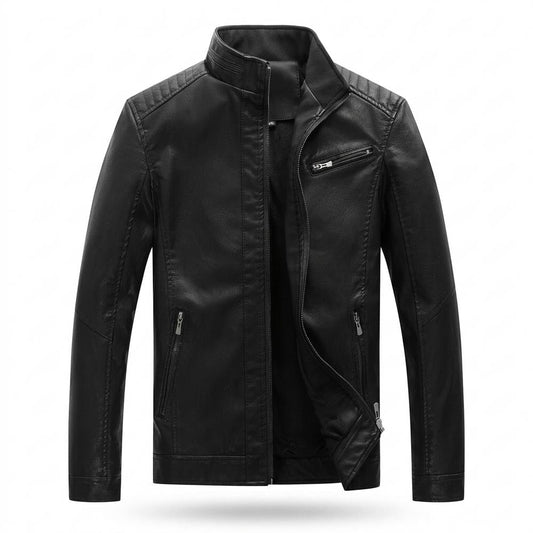 Lederjacken Outlet24 - Mibat | Gefüttert Hochgeschlossen Lederjacke Herren