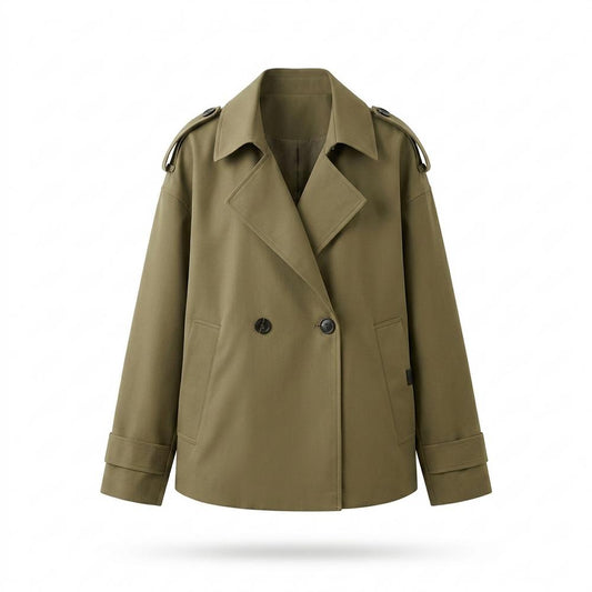 Lederjacken Outlet24 - Liwom | Zweireihiger Kurzer Mantel Damen