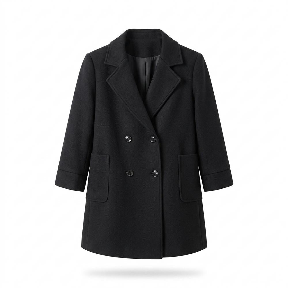 Lederjacken Outlet24 - Mewod | Doppelreihig Tailliert Mantel Damen