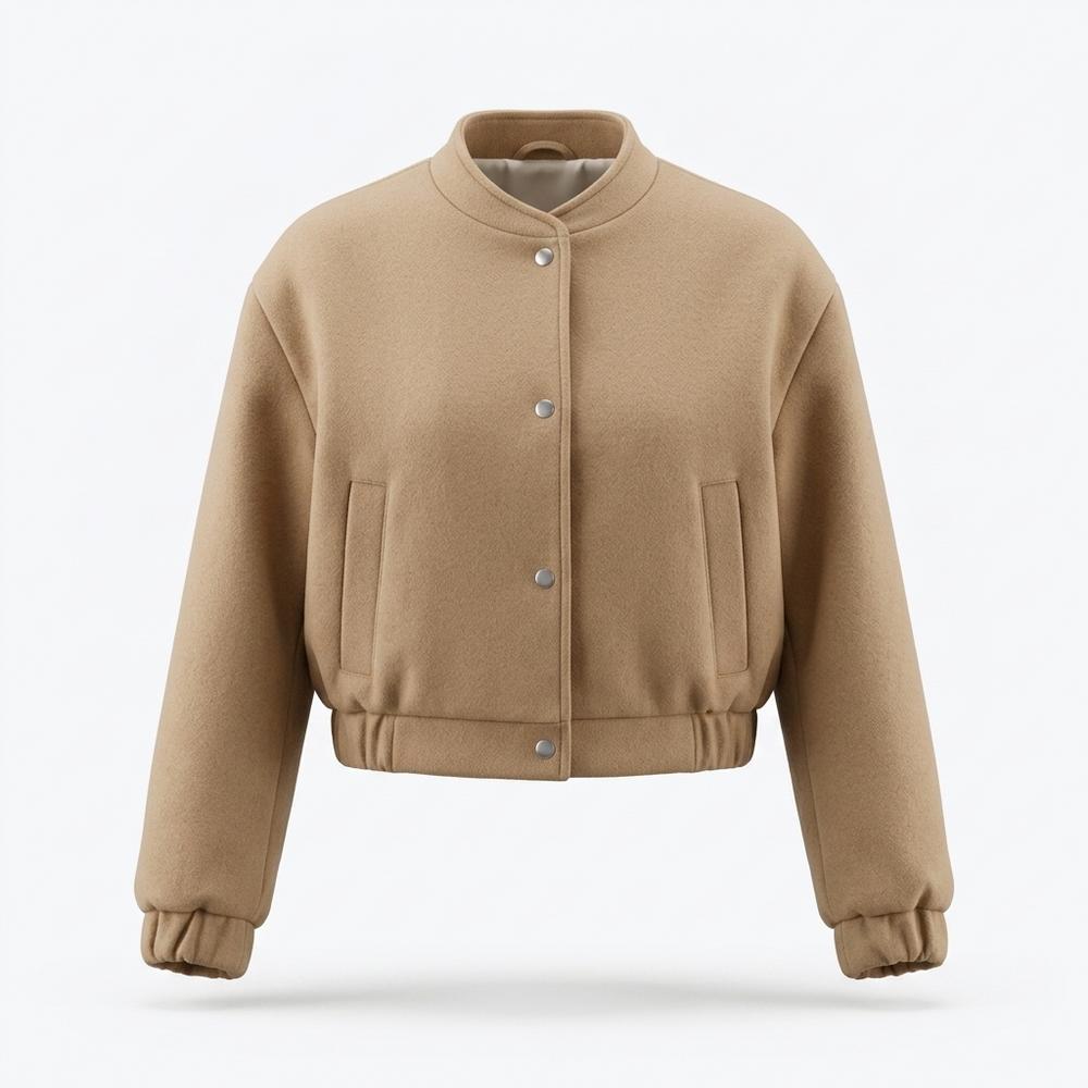Lederjacken Outlet24 - Yopos | Kurz Geschnitten Geknöpft Jacke Damen