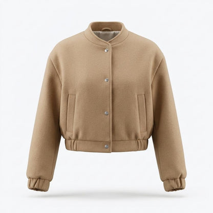 Lederjacken Outlet24 - Yopos | Kurz Geschnitten Geknöpft Jacke Damen