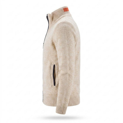 Lederjacken Outlet24 - Likis | Strukturiert Gefüttert Strickjacke Herren