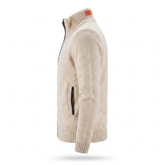 Lederjacken Outlet24 - Likis | Strukturiert Gefüttert Strickjacke Herren