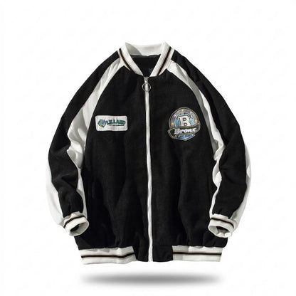 Lederjacken Outlet24 - Tahal | Gerippt Gestreift Jacke Unisex