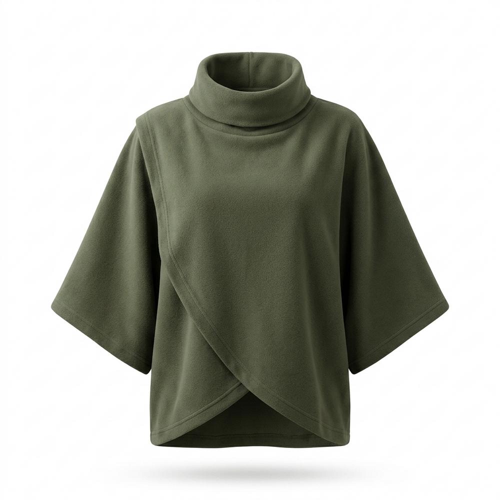 Lederjacken Outlet24 - Vavol | Hochgeschlossener Asymmetrischer Pullover Damen