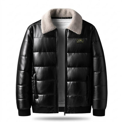 Lederjacken Outlet24 - Runul | Gesteppt Gefüttert Lederjacke Herren