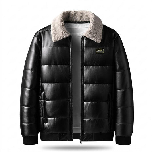 Lederjacken Outlet24 - Runul | Gesteppt Gefüttert Lederjacke Herren