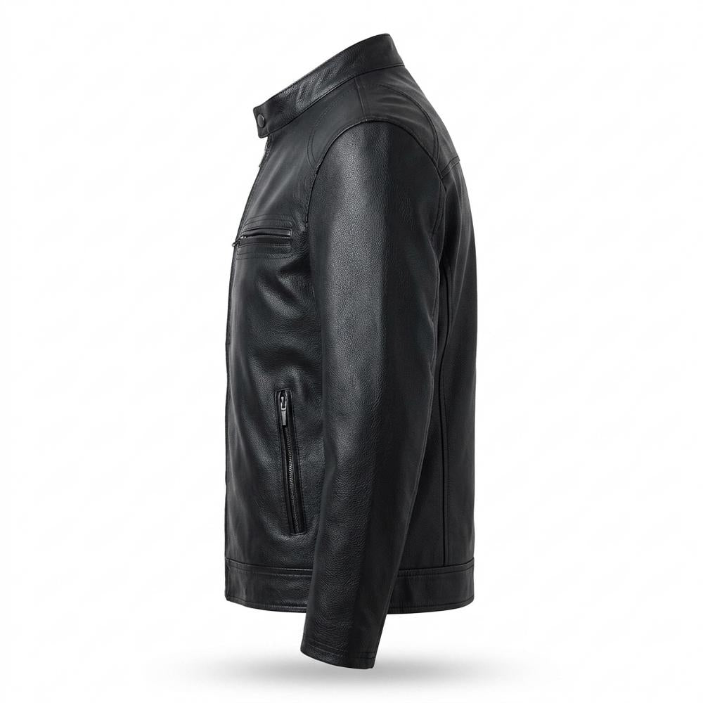 Lederjacken Outlet24 - Tiral | Gefütterte Taillierte Lederjacke Herren