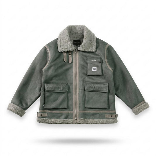 Lederjacken Outlet24 - Noken | Gefütterte Gerade Geschnittene Wildleder-Jacke Unisex