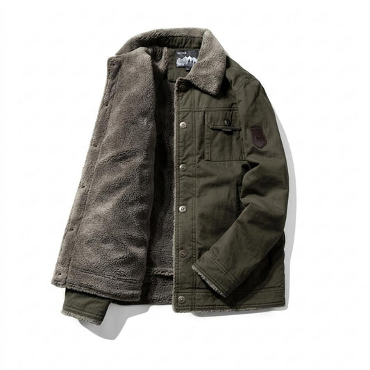 Lederjacken Outlet24 - Kigel | Gefütterte Geknöpfte Jacke Herren