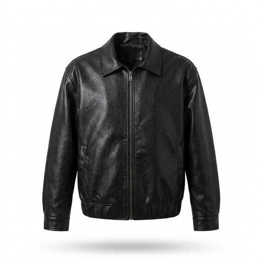Lederjacken Outlet24 - Rovum | Gefütterte Genarbte Lederjacke Unisex