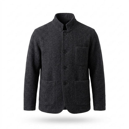 Lederjacken Outlet24 - Eamun | Gestrickt Reverslos Sakko Herren
