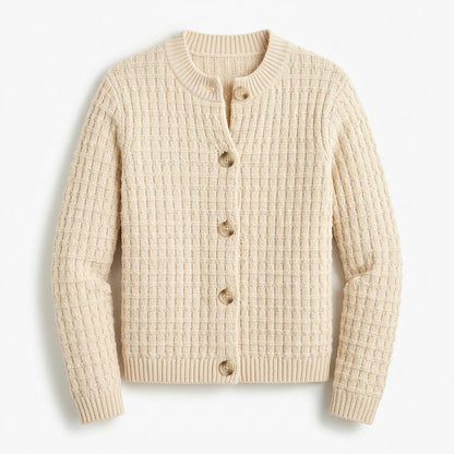 Lederjacken Outlet24 - Eelun | Strukturiert Geknöpft Cardigan Damen