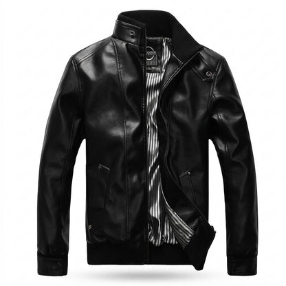 Lederjacken Outlet24 - Talim | Gefüttert Tailliert Lederjacke Herren