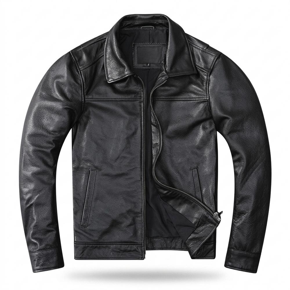 Lederjacken Outlet24 - Zesil | Genarbte Gefütterte Lederjacke Herren
