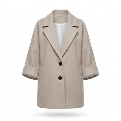 Lederjacken Outlet24 - Zibed | Oversized Geknöpfter Mantel Damen