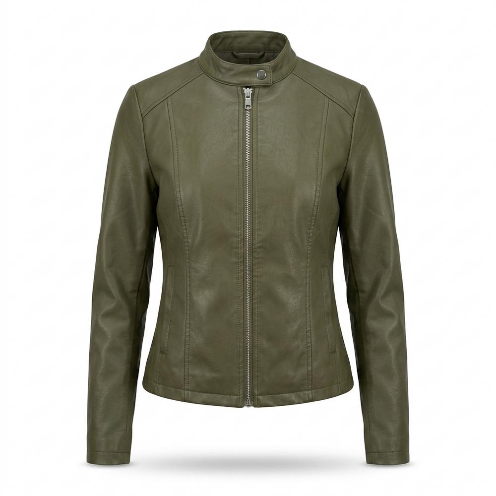 Lederjacken Outlet24 - Nitom | Tailliert Kurz Lederjacke Damen