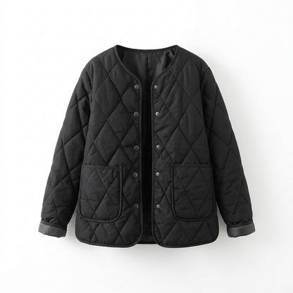Lederjacken Outlet24 - Nates | Gesteppt Kragenlos Jacke Damen