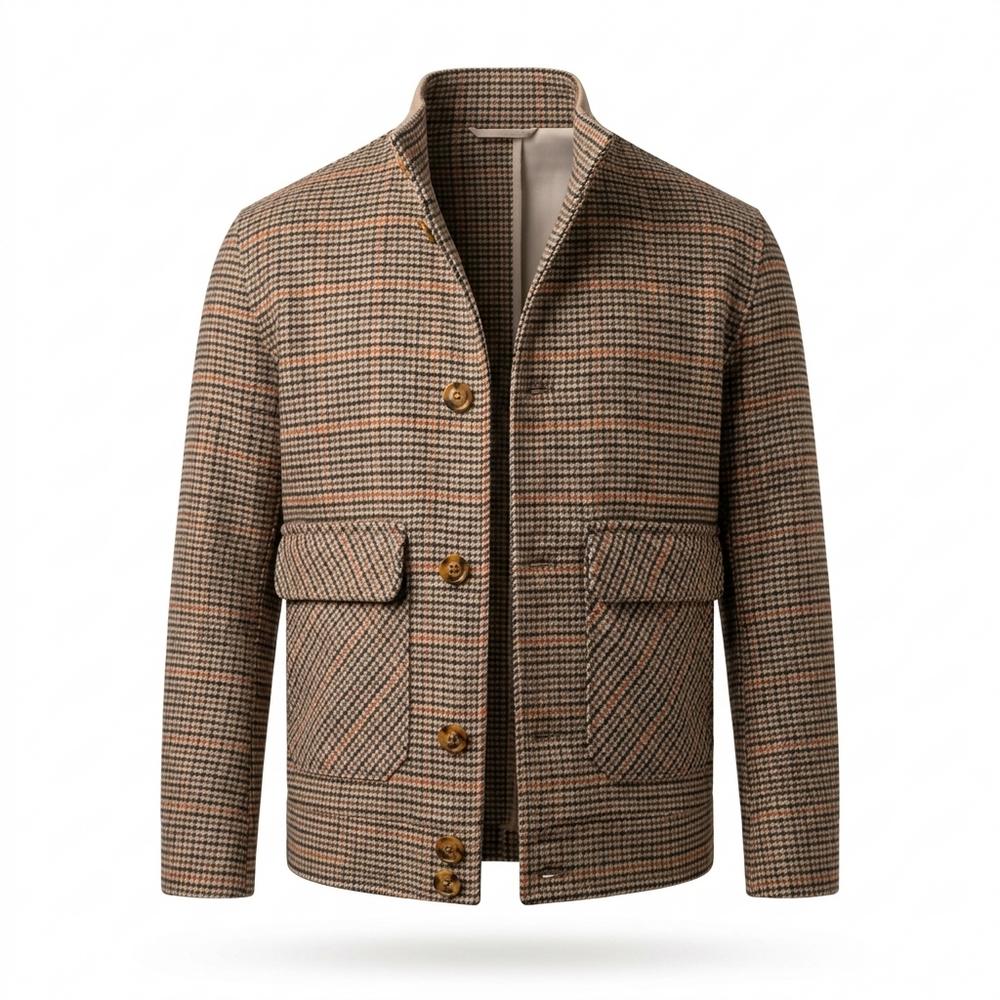 Lederjacken Outlet24 - Lafel | Kariert Gestrickt Jacke Herren