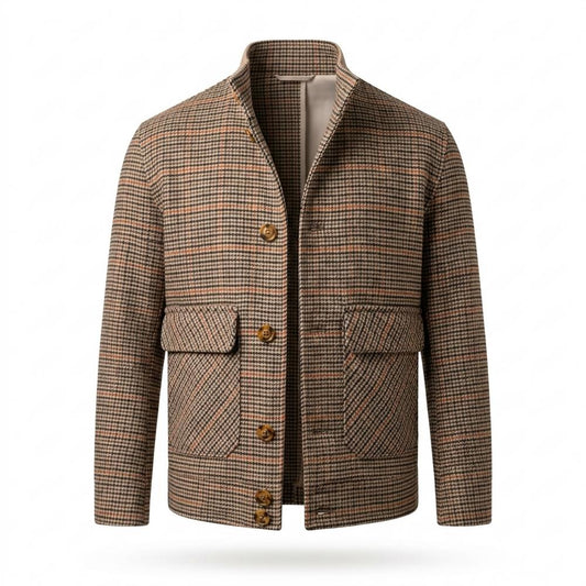 Lederjacken Outlet24 - Lafel | Kariert Gestrickt Jacke Herren