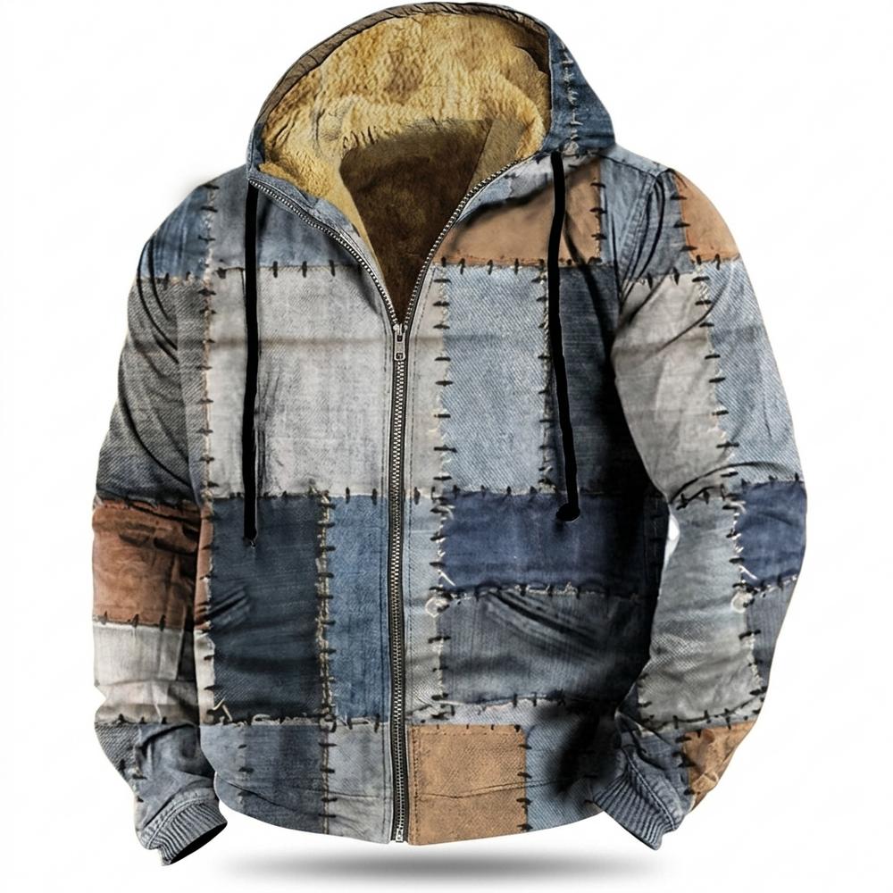 Lederjacken Outlet24 - Yinid | Gefütterte Strukturierte Jacke Herren