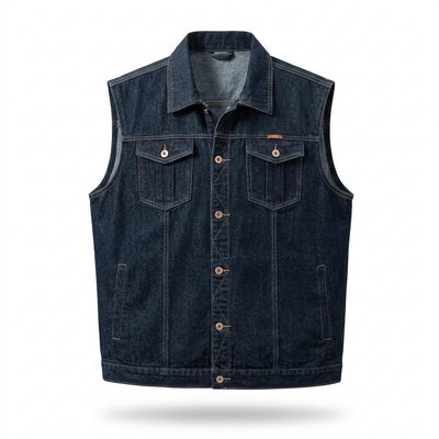 Lederjacken Outlet24 - Yotar | Ärmellose Denim Weste Herren