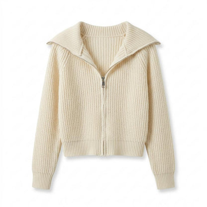 Lederjacken Outlet24 - Camad | Strukturiert Taillenkurz Strickjacke Damen